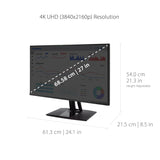 ViewSonic VP2756-4K 27-inch 2160p UHD Professional Monitor, 100% sRGB, Pantone Validated, Pre-Calibrated USB Type-C, HDMI, DisplayPort, for Graphic Design, Photo & Video Editing