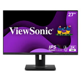 ViewSonic VG2748A-2K 27 Inch IPS QHD Ergonomic Monitor with Ambient Light Sensor, Auto Screen Dimmer, Screen Privacy Alert, USB Hub, DisplayPort, HDMI, and VGA for Home and Office